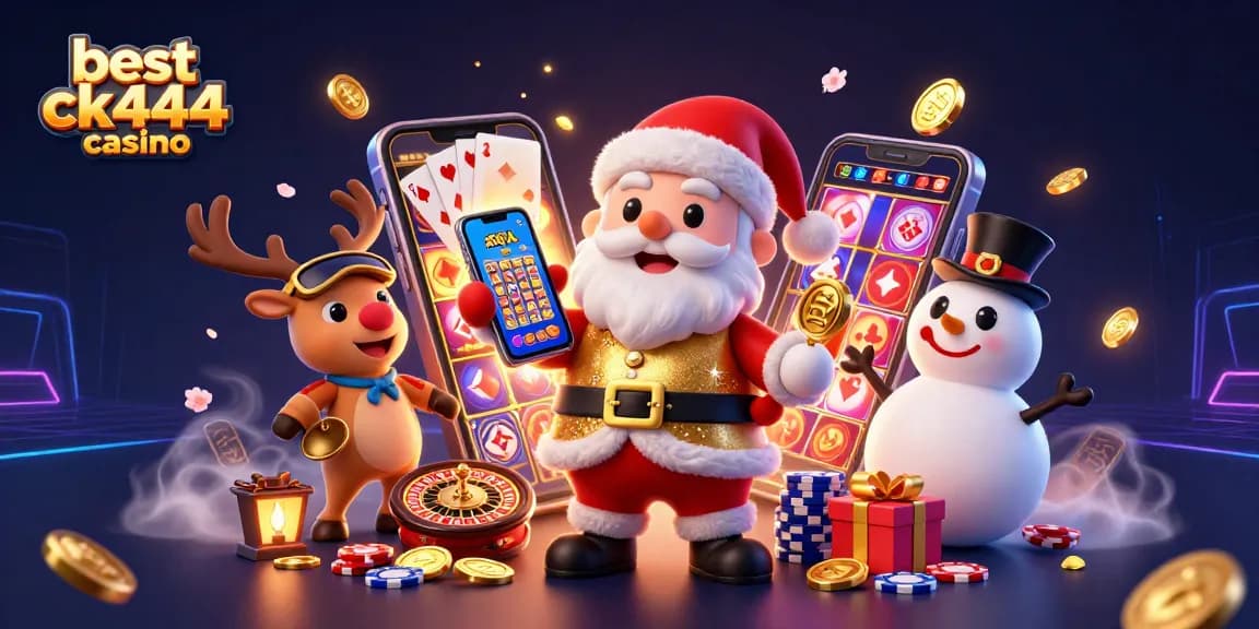 Experience the excitement at the best ck444 casino, featuring Santa in a vibrant gaming atmosphere!