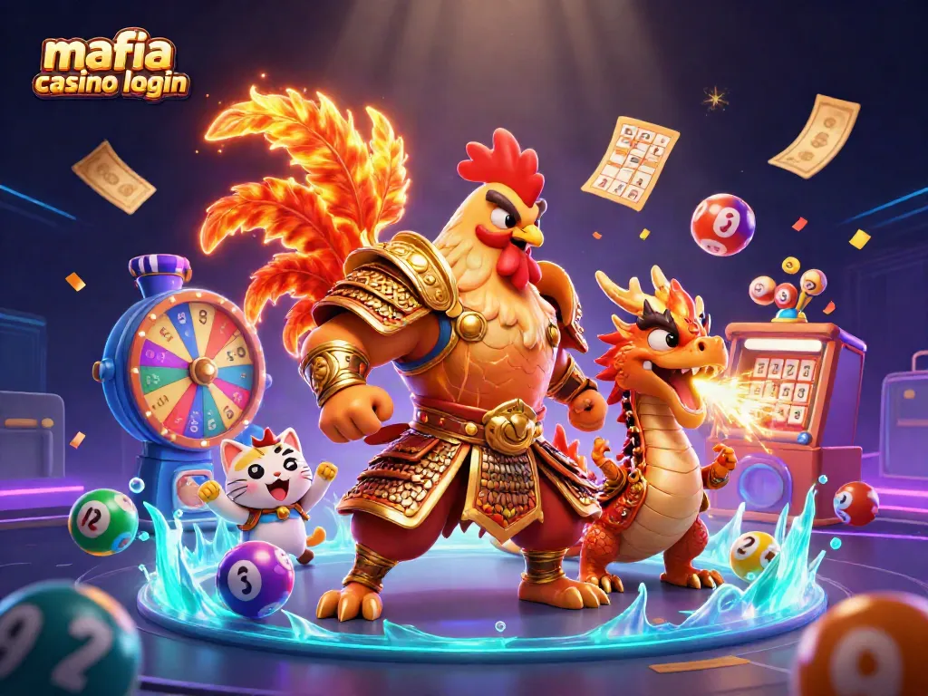Experience thrilling gameplay with mafia casino login in this vibrant 3D casino scene.