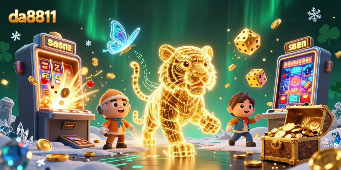 Experience thrilling moments at da8811, featuring a colorful and lively digital casino scene.