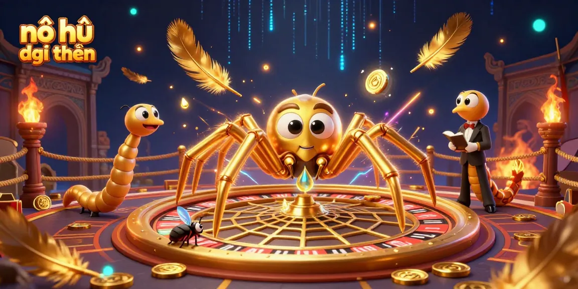 Engage in nổ hũ đổi thưởng with a captivating 3D scene featuring characters and vibrant casino elements.