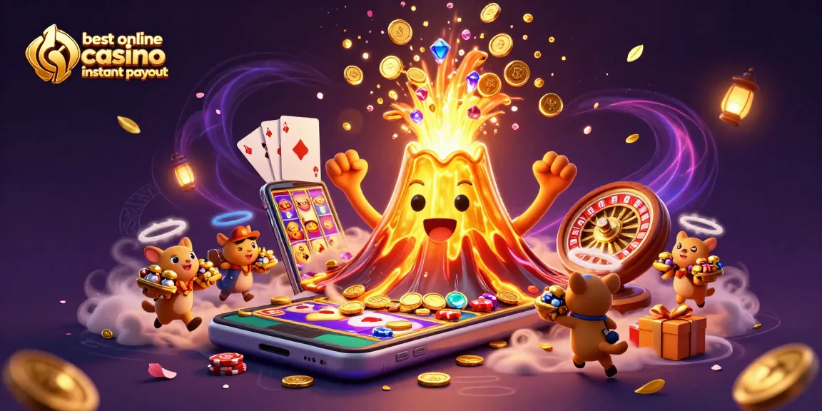 Experience the excitement of the best online casino instant payout with vibrant 3D casino characters and dynamic game elements.