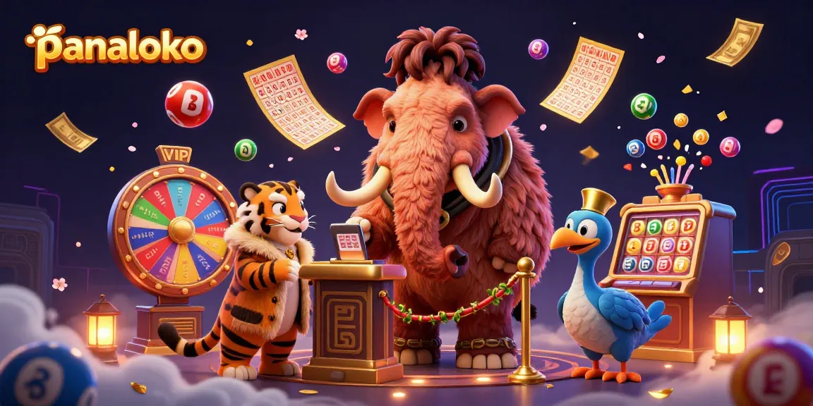 Experience the thrill of panaloko with vibrant lottery balls and a dynamic casino scene.
