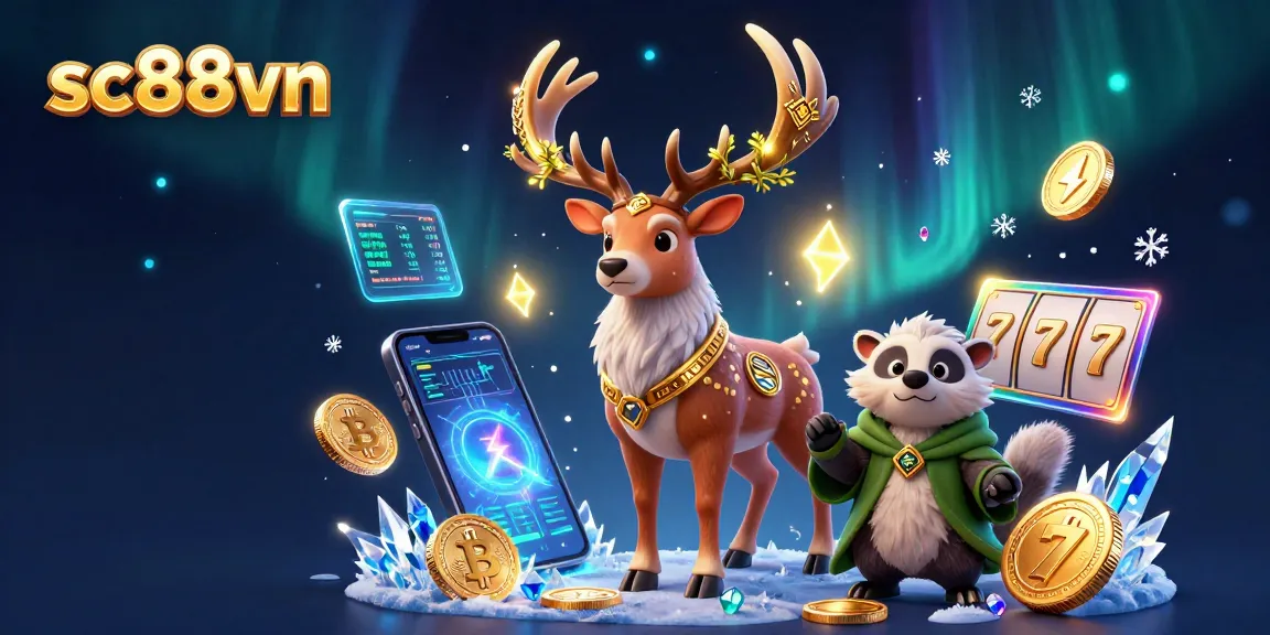 Engage in thrilling gameplay at SC88VN, featuring unique casino characters and cryptocurrency elements.